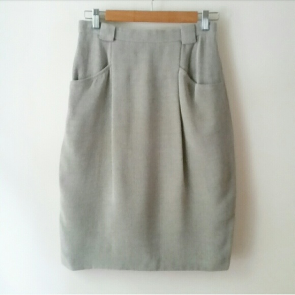 Anne Klein Dresses & Skirts - Anne Klein High Waist Gray Lined Pencil Skirt